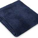 Super Soft Throw Blanket for Couch, Fluffy Cozy Lightweight Navy Blue Blanket, Large Fuzzy Warm Knit Blanket for Bed Sofa, Dark Blue