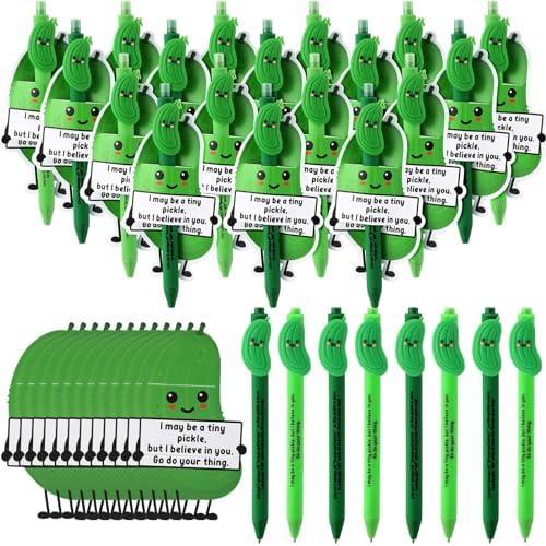 MotiMind 20 Sets Pickle Pen for Coworkers Bulk Employee Appreciation Gifts Bulk Funny Emotional Pickle Pens Support Gifts for Social Worker Coworkers Staff Employee Students