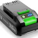 POWITEC 24V 3000mAh Replacement Battery for Greenworks 24V Battery 29842 29852 Compatible with Greenworks 24V Cordless Power Tools