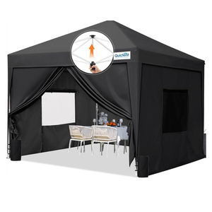 Quictent Privacy 10x10 Pop up Canopy Tent with Sidewalls and Roll-up Ventilated Windows, One Person Setup, Easy Outdoor Commercial Gazebo Shelter Enclosed Waterproof, Bonus 4 Sandbags
