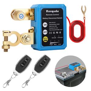 Remote Battery Disconnect Switch 12V 240A, Kill Switch for Car, Car Battery Kill Switch Anti Theft, Automatic Cut/Shut Off Switch for Auto, RV, ATV,Truck, Boat. (Flat Installation)
