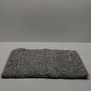 Yimobra Bathroom Rug Set 2 Piece, Soft Absorbent Microfiber Bath Mat Set, Non Slip Machine Washable Dry, Plush Shaggy Shower Rugs for Bathroom Floor, 32"x20"+24"x17", Light Gray and White