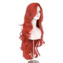 Miss U Hair Long Wavy Red Wig for Women Halloween Costume 32 Inches Red Hair Wig for Girls Cosplay Party