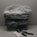 Window Box Planter 8 Pcs, 17 Inches Rectangle Flower Pots with Drainage Holes and Trays, Vegetable Planters for Windowsill Patio Garden Balcony Home Porch Yard Indoor Outdoor (Dark Green)