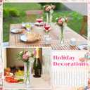 100 Pcs Plastic Bud Vases in Bulk Clear Small Flowers Vases for Centerpieces Wedding Decorations Home Banquet Formal Dinners Party Table Decor Office Ornaments (1.2 * 5.5inch,Pattern)
