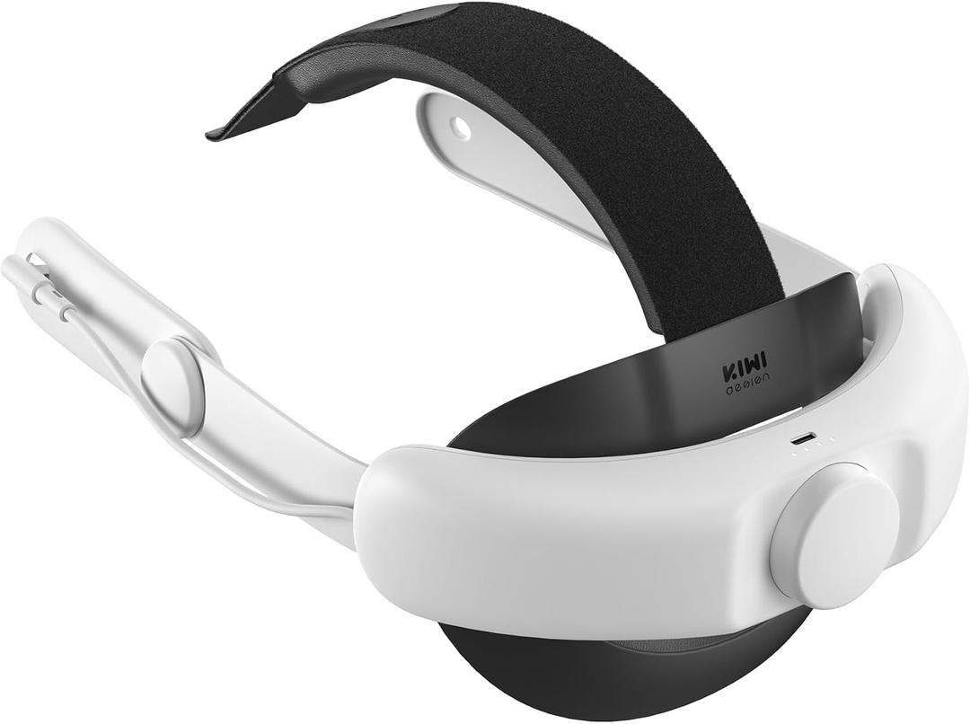 KIWI design K3 Boost Battery Head Strap Compatible with Meta Quest 3/Quest 3S, 6400 mAh Battery Pack Head Strap Accessories, Fast Charging & Reduce Face Stress