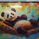 Panda Large Wall Art for Living Room Autumn Nature Tree Fall Decor Funny Animal Pictures Canvas Prints Extra Large Framed Artwork Oversized Painting for Modern Home Bedroom Kitchen 30"x60"