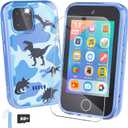 Kids Smart Phone, 3.5" Touchscreen Dinosaur Phone for Kids 3 4 5 6 7 8 9 Years Old, Educational Toddler Phone with Dual Camera ABC Learning Video Player Game, Christmas Birthday Gifts for Boys Age 3-9