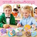 BainGesk Valentines Day Gifts for Kids School, 24 Pack Soft Paw Plush Keychains with Gift Boxes, Ideas Valentines Day Gifts for Kids Classroom, Exchange Gifts for Girls Boys, Valentine Party Favors