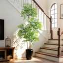 Big Fake Nandina Trees Plastic plantas Large Artificial Tree Indoor Outdoor Realistic Floor Plants Faux Bamboo Plant for Home Living Room Corner Office Patio Porch Bonsai Decor Housewarming Gift, Size: 6ft 7in
