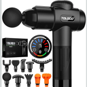 TOLOCO Massage Gun, Deep Tissue Back Massage for Athletes for Pain Relief, Percussion Massager with 10 Massages Heads & Silent Brushless Motor, Christmas Gifts for Women, Men, Black