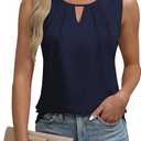 Blooming Jelly Womens Business Casual Tank Top Summer Sleeveless Outfits 2025 Spring Trendy Dressy Work Shirt (X-Large, Blue)