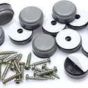 GorillaGlides 1 Inch Chair Sliders/Furniture Floor Protectors (16 Furniture Glides) Self-Adhesive Screw On Chair Glides for Sliding on Low-Pile Carpet & Hard Surface Floors, Round