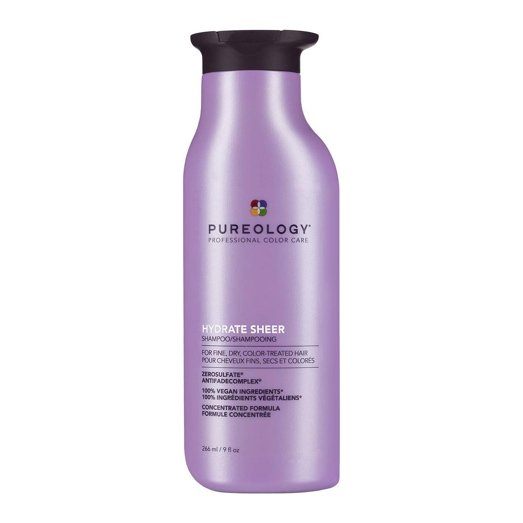 Pureology Hydrate Sheer Shampoo Lightweight, Moisturizing Shampoo For Fine, Dry, Color Treated Hair, SulfateFree & Vegan 9 fl oz 
