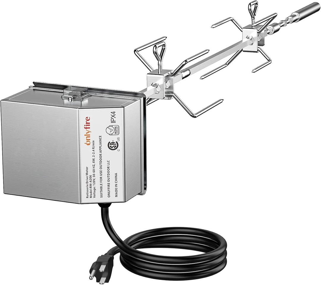 onlyfire Stainless Steel Rotisserie Kit Weber 7659 Replacement for Weber Spirit and Spirit II 200/300 Series Gas Grill, NOT FIT for Weber Spirit Grills Manufactured in 2025