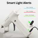 Tilswall Cordless Hot Glue Gun, Fast Preheating with 2000mAh Built-in Battery Hot Melt Glue Gun, 20 Premium Glue Sticks, Mini Glue Gun Ideal for Crafts, DIY Gift, Repairs White