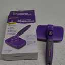 Hertzko Self Cleaning Slicker Brush for Dogs and Cats - Pet Hair Brush for Shedding Long and Short Hair - Easy Clean Retractable Bristles - Cat and Dog Grooming Tool - Purple
