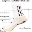 fjberrtsat Men's Socks Soccer Non Skid Ball Football Socks Anti-Slip Athletic Non Slip Pads for Basketball Sports Sock (White)