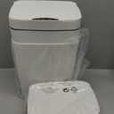 2 Pack 2.7 Gal Bathroom Trash Can with Lid, Automatic Trash Can Small Smart Garbage Can Touchless, Slim Motion Sensor Waterproof Plastic Trash Bins for Bedroom Office Kitchen Toilet (White)
