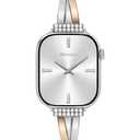 Moolia Bling Metal Bracelet Compatible with Apple Watch Bands 38/40/41/42mm Women, Designer X Shaped Bangle Strap Dressy Jewelry Wristband for iWatch Series 11 10 9 8 7 6 5 4 3 SE Ultra 3/2/1, Silver/Rose Gold