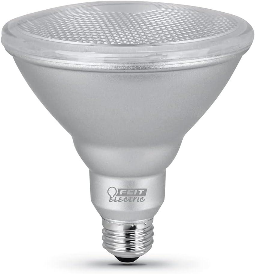 Feit Electric PAR38 LED Bulb, 120W Equivalent, Non Dimmable, 3000k Bright White, 1400 Lumens, 22 Year Lifespan, E26 Base, PAR38 Flood Light Bulb, CRI 90, Damp Rated, 1 Pack, PAR38DM/1400/930CA
