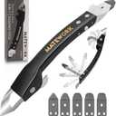 Caulking Tool Kit, Stainless Steel Caulk Remover Tool, 4 in 1 Grout Removal Tool, Sealant Finishing Tool with 5 Silicone Pads, Caulk Removal Tool for Shower Kitchen Bathroom Floor Window Sink, Black