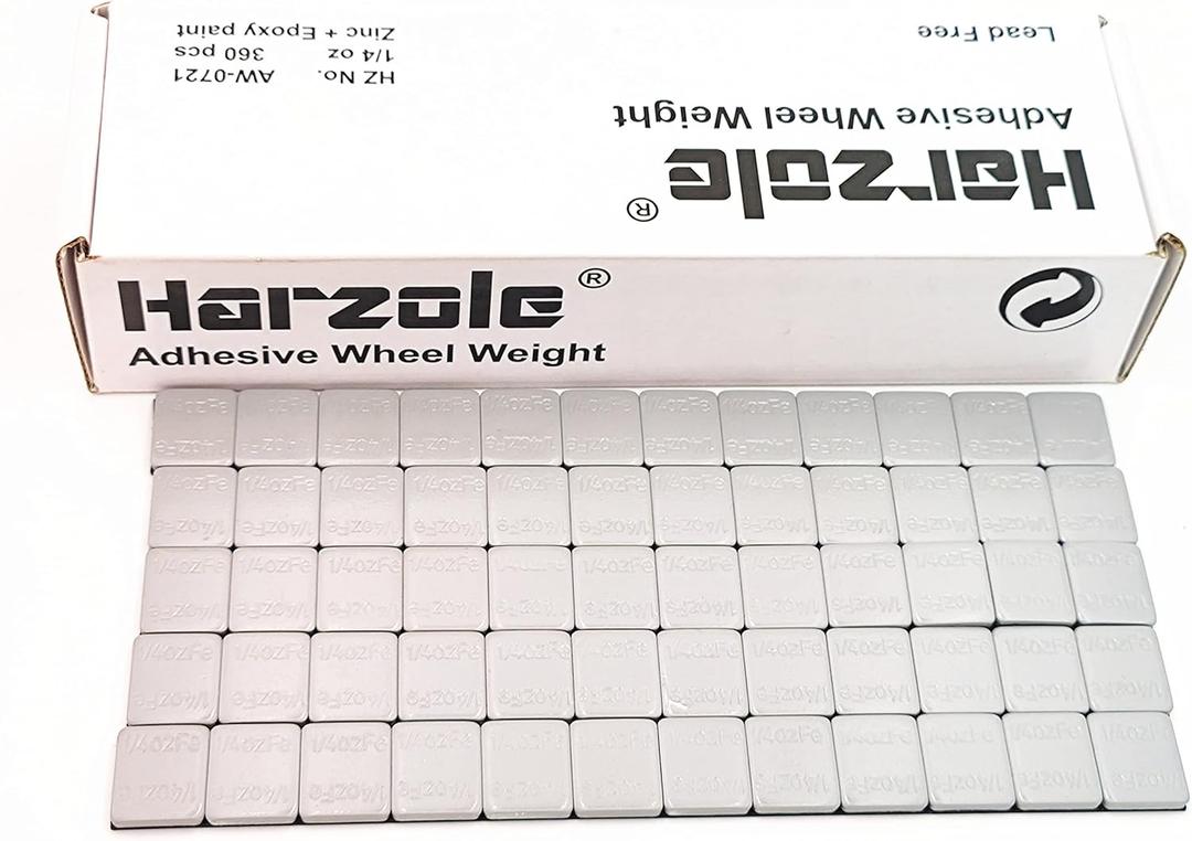 XTMC PHK-025OZ 1/4 Oz Stick-On Wheel Weights  360 Pcs (90 Oz/Box) | Adhesive Tape for Vehicles