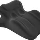 Couples Pillow, Multi-Functional Memory Foam Ergonomic Wedge Pillow for Reading & Back Support, 27 Angle Contoured Cushion for Sitting or Lounging, Ideal for Waist, Neck(Black)