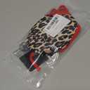 Zuvebamyo Women's Triangle Bikini Top Ring Padded Halter String Bathing Suits Tops (Leopard Red), S