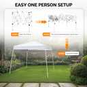 VINGLI 8x8 ft Pop Up Canopy Tent, Easy Up Canopy Event Tent Foldable Portable Canopies for Camping, Patio, Outdoor Gazebo Slant Legs, Outdoor Instant Shelter Canopies with Carry Bag (White)