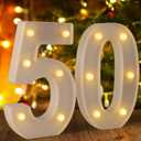 50th Birthday Decorations Woman Man,Marquee Numbers for 50th Wedding Anniversary Decorations,Light Up Numbers 50 Sign for Party Backdrop Wall Decor,50 Birthday Centerpieces Table Decoration