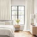 MIULEE Cream Back Tab Blackout Curtains 84 Inch Length 2 Panels Set for Living Room Bedroom Privacy, Rod Pocket/Pinch Pleat Thermal Insulated Room Darkening Pleated Light Blocking Drapes