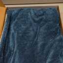 KKV Full-Sized SUV Drying Towel, 48x24 Dual Sided Microfiber Car Cleaning Towel with Twisting Yarn Technique, 1400GSM Super Absorbent, Scratch-Free, Machine Washable (LightGrey-MarineBlue)