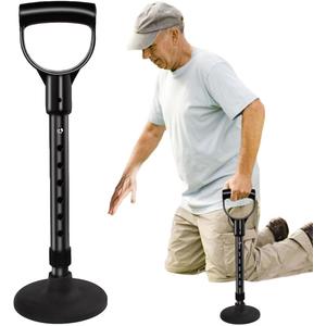 Mobility Aids Tool, Adjustable Mobile Standing Aid, Portable Aid for The Elderly, Device to Assist The Elderly in Getting Up from The Floor or Ground, Suitable for People with Knee Problems (Deep Black)