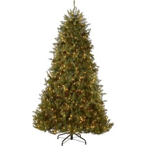 National Tree Company 6.5 ft Pre-Lit Dunhill Fir Artificial Christmas Tree, 650 Warm White LED Lights, 1,838 Tips, Includes Stand, Green