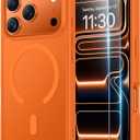 SPIDERCASE Magnetic for iPhone 17 Pro Max Case, with 2PCS Tempered Glass Screen Protector Translucent Matte Anti-Scratch Anti-Fingeprint Slim Phone Case for iPhone 17 Pro Max 6.9'',Cosmic Orange