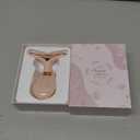 7 Color Face and Neck Massager Light Therapy, Red Light Based Facial Massager for Skin Care, Smoothing, Firming (White)