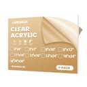 Plexiglass Sheets 1/4" (6mm) Thick - 1 Pack of 24x36 Clear Cast Acrylic Sheets for Laser Cutting, Signs, Glass Replacement, DIY and Crafts Project