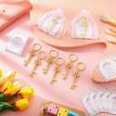 Ferreve 50 Sets Baby Shower Bottle Opener Favors Included Bottle Opener Keychain Crown Charms Keychain Thank You Cards Organza Bags Baby Shower Return Gifts for Guests