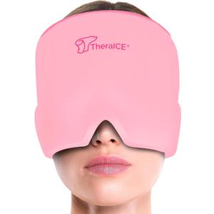 TheraICE Headache Relief Cap, Migraine Ice Pack Mask Products, Women Cooling Gel Hat, Face Cold Compress Head Wrap for Her Stress. Great Birthday Gift for Mom, Sister, Grandma, Girlfriend, & Teacher