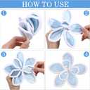 Norme 12 Pcs Pastel Christmas Decor Candyland Christmas Poinsettia Tree Decorations Velvet Candy Artificial Flowers Candy Xmas Ornaments for Xmas Decor Supplies(Blue)