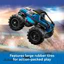 LEGO City Blue Monster Truck Off-Road Toy Playset with a Driver Minifigure, Imaginative Toys for Kids, Fun Gift for Boys and Girls Aged 5 Plus, Mini Monster Truck