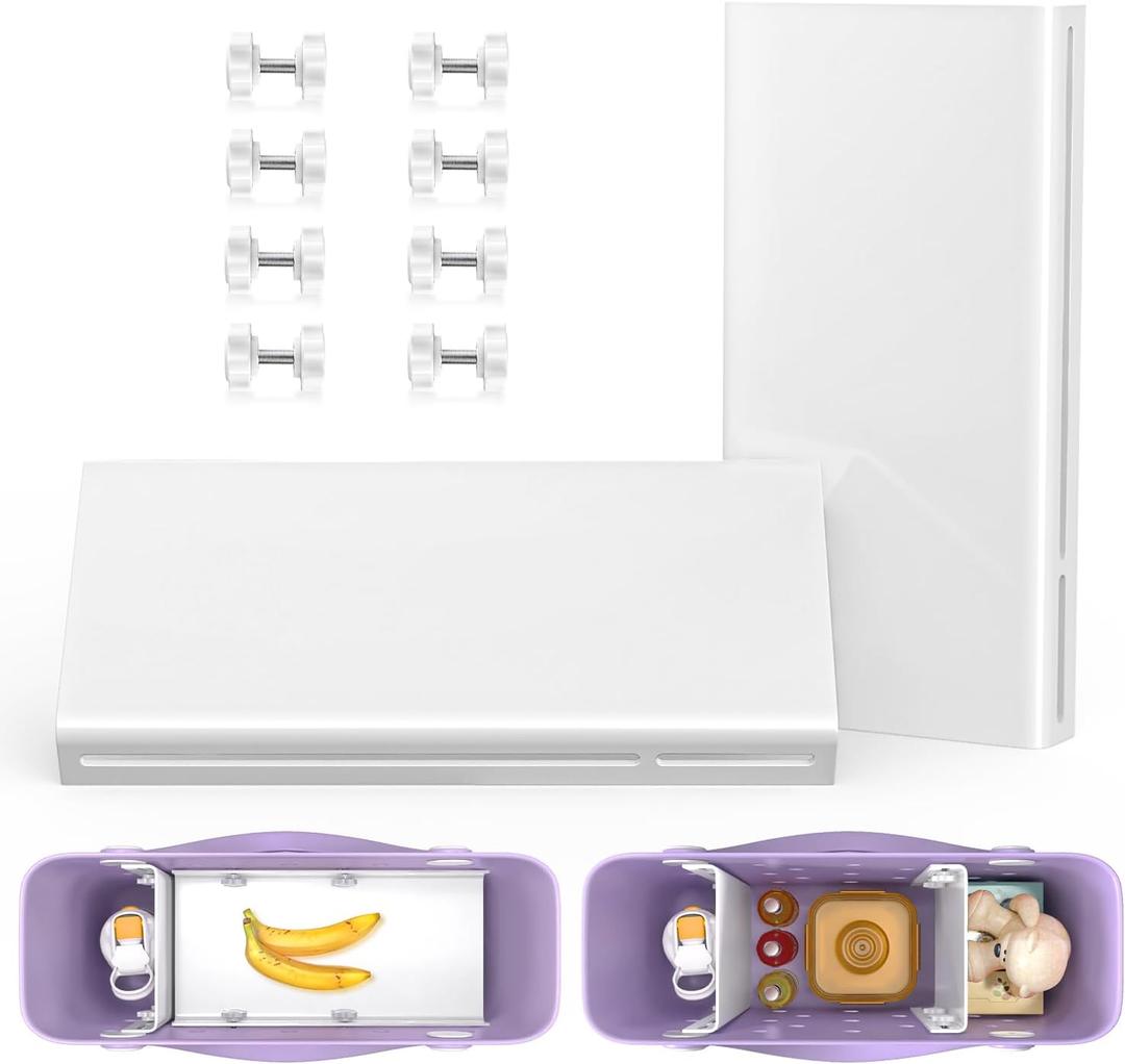 PoYang 2 Pack for Baby Bogg Bag Divider Tray, Lightweight Dividers for Bogg Bag Accessories Inserts for Bog Organizer Screw in, Help Organize Beach Bagg & Divide Space, Medium White