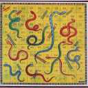 Classic Snakes and Ladders Board Game  Foldable Family Board Game with Dice & Pawns, Retro Educational Toy for Kids & Adults, Travel Portable Game Set for 2-4 Players Ages 3+