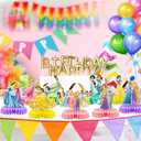 For Disne Princess Birthday Party Supplies, 9Pcs Honeycomb Centerpieces for Princess Party Decorations, Double Sided Table Decorations Centerpieces Party