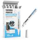 Thermal Printer Cleaning Pen 10 Pack – Printhead Cleaner for Thermal Receipt, Shipping Label, POS & Card Printers, Safe & Easy Maintenance Tool