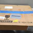 Coffee Table for Living Room Mid Century Modern Center Table with Glass Top and Wood, Brown/Black (32 Inch)