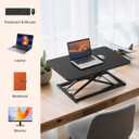 Standing Desk Converter Adjustable Height,Keyboard Riser for Stand Up Desk Riser,Computer Keyboard Stand for Desktop,Ergonomic Sit Stand Computer Workstations Black Size 23.6 Inch