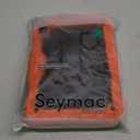 SEYMAC stock Case for iPad (A16) 11th/10th Generation 11''/10.9'' 2025/2022, Full-Body Drop Protection Case with Screen Protector &360 Rotate Hand Strap/Stand, Black+Orange