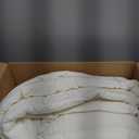 MUXHOMO 7 Pieces Queen Comforter Set, Soft Bed in a Bag Queen Size, All Season Bedding Set with Comforter, Flat Sheet, Fitted Sheet, Pillowcases & Shams, Ivory